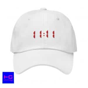11:11 Red Clock Digits Baseball Hat Holistic Gear