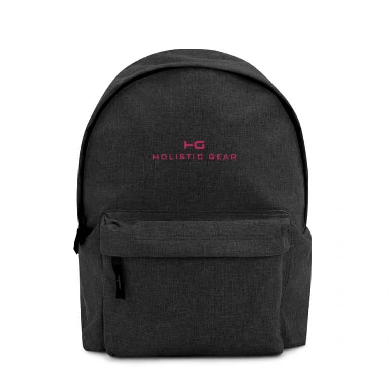 Backpack with HG Holistic Gear Logo_Anthracite_Flamingo