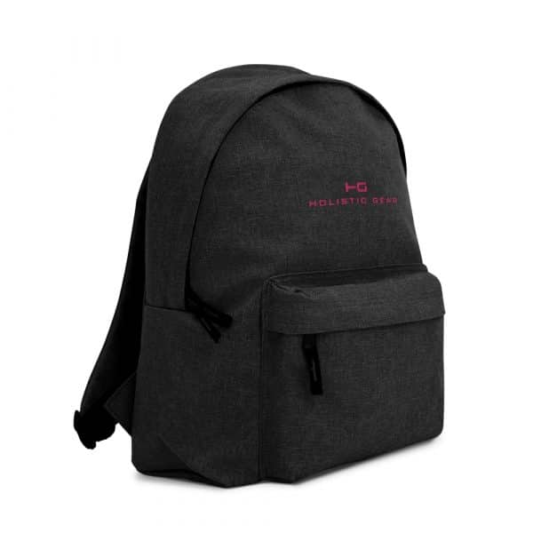 Backpack with HG Holistic Gear Logo_Anthracite_Flamingo