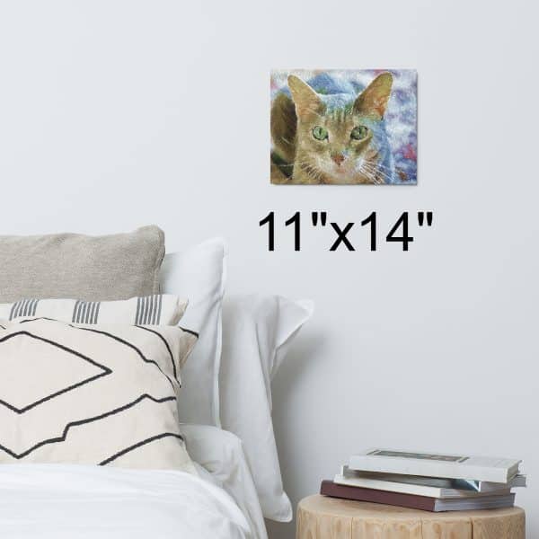 Metal Prints Hanging Frame for Living Room Hall Study or Kitchen Wall Art #002 | Mystery Cat Series #1
