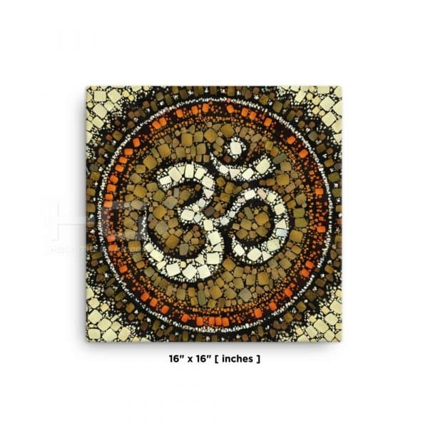 OM Symbol Art on Canvas | Wall Art #009 | Supernatural Series for Living Room Hall Study or Kitchen Wall