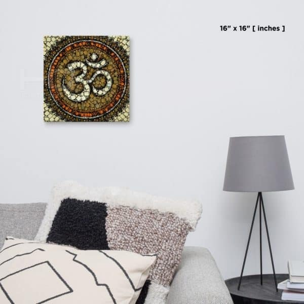 OM Symbol Art on Canvas | Wall Art #009 | Supernatural Series for Living Room Hall Study or Kitchen Wall